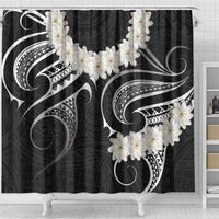White Sunday Tokelau Gardenia Thunbergia Shower Curtain Fakamalo Atu Kia Te Koutou Uma LT9 - Polynesian Pride