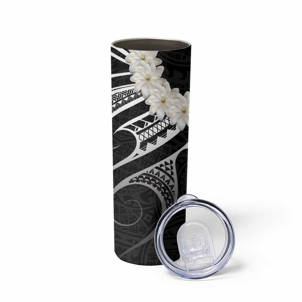 White Sunday Tokelau Gardenia Thunbergia Skinny Tumbler Fakamalo Atu Kia Te Koutou Uma LT9 - Polynesian Pride
