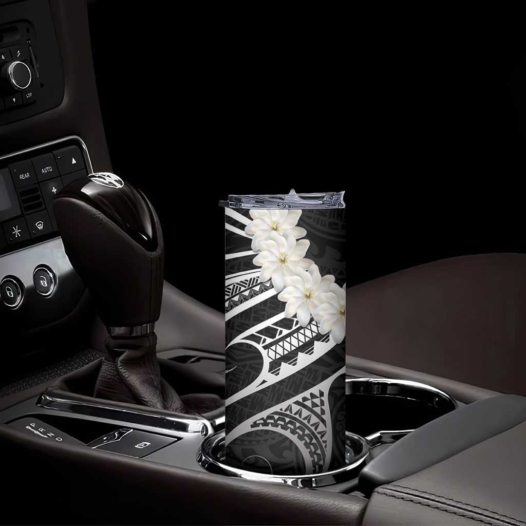 White Sunday Tokelau Gardenia Thunbergia Skinny Tumbler Fakamalo Atu Kia Te Koutou Uma LT9 - Polynesian Pride