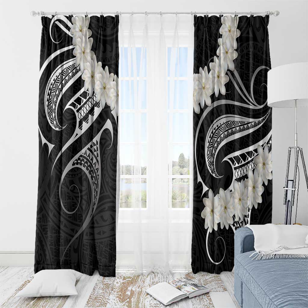 White Sunday Tokelau Gardenia Thunbergia Window Curtain Fakamalo Atu Kia Te Koutou Uma LT9 - Polynesian Pride