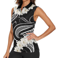 White Sunday Tokelau Gardenia Thunbergia Women Sleeveless Polo Shirt Fakamalo Atu Kia Te Koutou Uma LT9 - Polynesian Pride