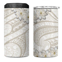 Tokelau Gardenia Thunbergia 4 in 1 Can Cooler Tumbler Black Polynesian Art Vibe LT9 One Size: 16 oz Black - Polynesian Pride