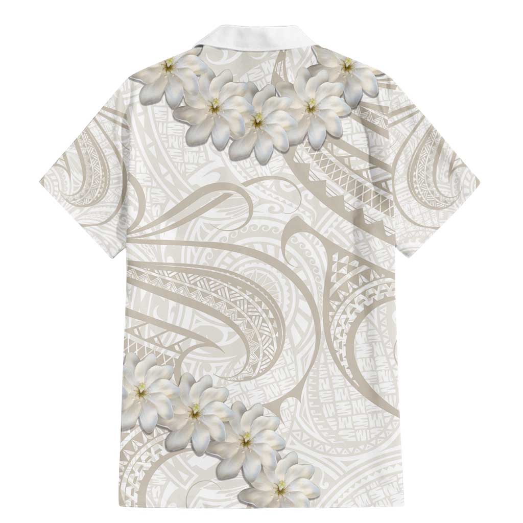 Tokelau Gardenia Thunbergia Family Matching Mermaid Dress and Hawaiian Shirt Polynesian Art Vibe LT9 - Polynesian Pride