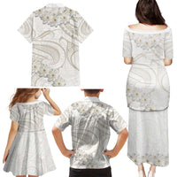Tokelau Gardenia Thunbergia Family Matching Puletasi and Hawaiian Shirt Polynesian Art Vibe LT9 - Polynesian Pride