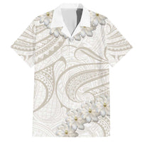 Tokelau Gardenia Thunbergia Family Matching Short Sleeve Bodycon Dress and Hawaiian Shirt Black Polynesian Art Vibe