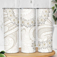 Tokelau Gardenia Thunbergia Skinny Tumbler Polynesian Art Vibe LT9 - Polynesian Pride