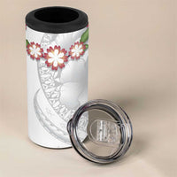 Manuia le Aso Sa o Tamaiti Tonga 4 in 1 Can Cooler Tumbler White Sunday Heilala Lei LT9 - Polynesian Pride