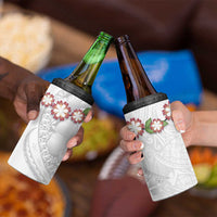 Manuia le Aso Sa o Tamaiti Tonga 4 in 1 Can Cooler Tumbler White Sunday Heilala Lei LT9 - Polynesian Pride