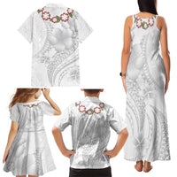 Manuia le Aso Sa o Tamaiti Tonga Family Matching Tank Maxi Dress and Hawaiian Shirt White Sunday Heilala Lei LT9 - Polynesian Pride