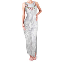 Manuia le Aso Sa o Tamaiti Tonga Family Matching Tank Maxi Dress and Hawaiian Shirt White Sunday Heilala Lei LT9 Mom's Dress White - Polynesian Pride
