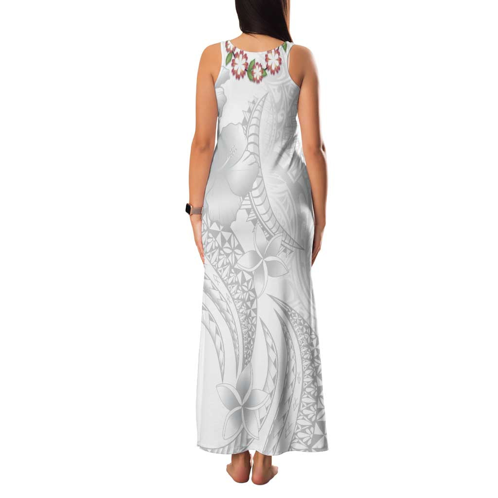 Manuia le Aso Sa o Tamaiti Tonga Family Matching Tank Maxi Dress and Hawaiian Shirt White Sunday Heilala Lei LT9 - Polynesian Pride