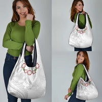 Manuia le Aso Sa o Tamaiti Tonga Grocery Bag White Sunday Heilala Lei