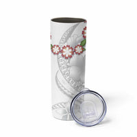 Manuia le Aso Sa o Tamaiti Tonga Skinny Tumbler White Sunday Heilala Lei LT9 - Polynesian Pride