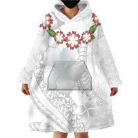 Manuia le Aso Sa o Tamaiti Tonga Wearable Blanket Hoodie White Sunday Heilala Lei LT9 - Polynesian Pride