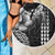 Hawaiian Sea Turtle Beach Blanket Black Hibiscus Flowers and Kakau Pattern
