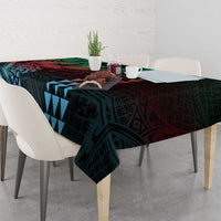 Hawaiian Sea Turtle Tablecloth Green Hibiscus Flowers and Kakau Pattern LT9 - Polynesian Pride