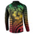 Hawaiian Sea Turtle Button Sweatshirt Reggae Hibiscus Flowers and Kakau Pattern