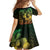 Hawaiian Sea Turtle Family Matching Mermaid Dress and Hawaiian Shirt Reggae Hibiscus Flowers and Kakau Pattern