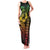 Hawaiian Sea Turtle Family Matching Tank Maxi Dress and Hawaiian Shirt Reggae Hibiscus Flowers and Kakau Pattern