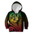 Hawaiian Sea Turtle Kid Hoodie Reggae Hibiscus Flowers and Kakau Pattern