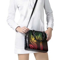 Hawaiian Sea Turtle Shoulder Handbag Reggae Hibiscus Flowers and Kakau Pattern LT9 - Polynesian Pride