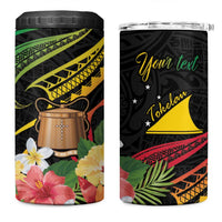 Personalised Tokelau Tropical Flowers 4 in 1 Can Cooler Tumbler Reggae Polynesian Art Vibe LT9 One Size: 16 oz Reggae - Polynesian Pride