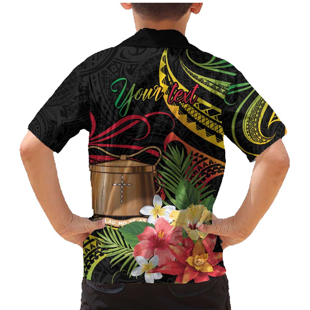 Personalised Tokelau Tropical Flowers Family Matching Mermaid Dress and Hawaiian Shirt Reggae Polynesian Art Vibe LT9 - Polynesian Pride