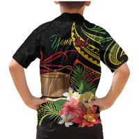 Personalised Tokelau Tropical Flowers Family Matching Mermaid Dress and Hawaiian Shirt Reggae Polynesian Art Vibe LT9 - Polynesian Pride