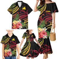 Personalised Tokelau Tropical Flowers Family Matching Mermaid Dress and Hawaiian Shirt Reggae Polynesian Art Vibe LT9 - Polynesian Pride
