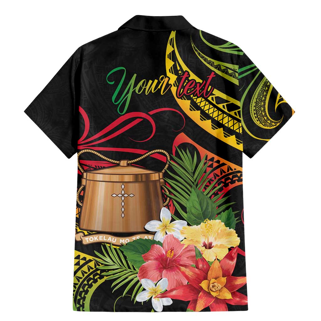 Personalised Tokelau Tropical Flowers Family Matching Mermaid Dress and Hawaiian Shirt Reggae Polynesian Art Vibe LT9 - Polynesian Pride