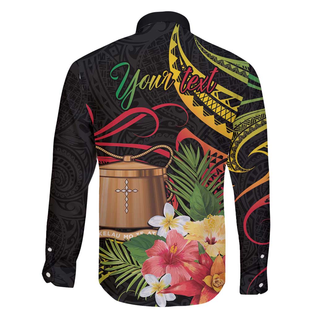Personalised Tokelau Tropical Flowers Family Matching Mermaid Dress and Hawaiian Shirt Reggae Polynesian Art Vibe LT9 - Polynesian Pride