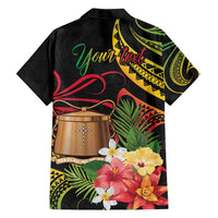 Personalised Tokelau Tropical Flowers Family Matching Off Shoulder Maxi Dress and Hawaiian Shirt Reggae Polynesian Art Vibe LT9 - Polynesian Pride