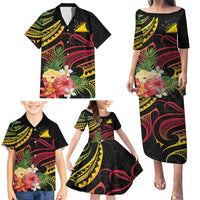 Personalised Tokelau Tropical Flowers Family Matching Puletasi and Hawaiian Shirt Reggae Polynesian Art Vibe LT9 - Polynesian Pride
