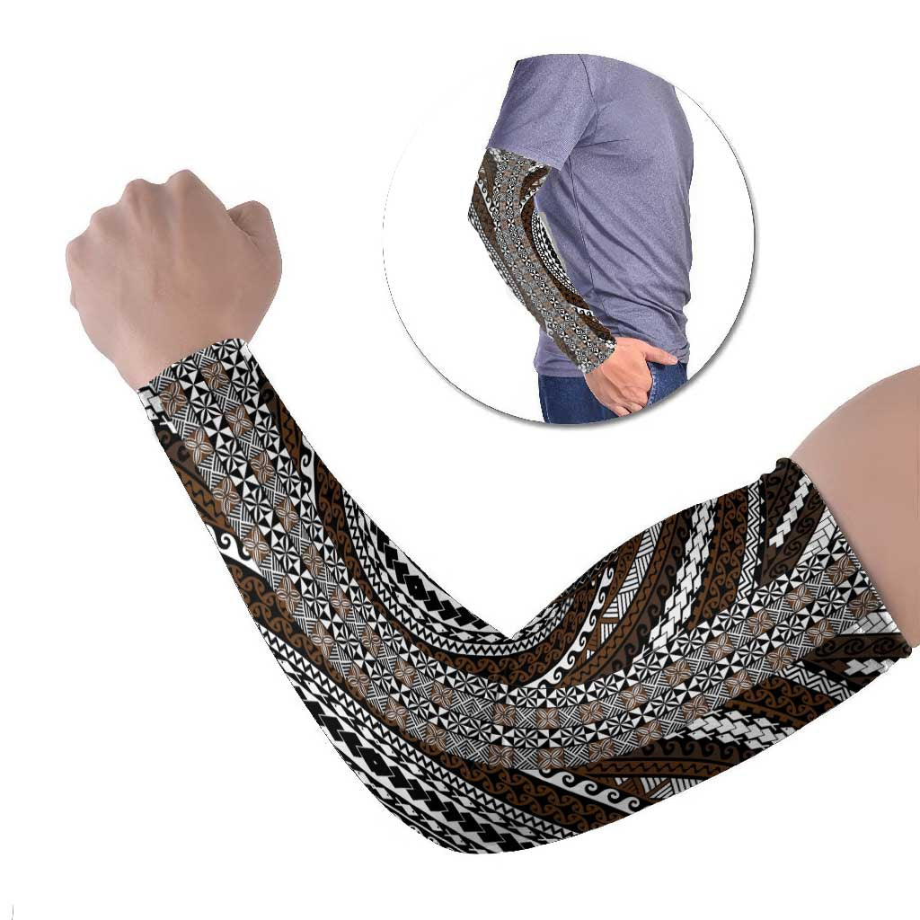 Brown Tongan Polynesian Tribal Arm Sleeves - Polynesian Pride