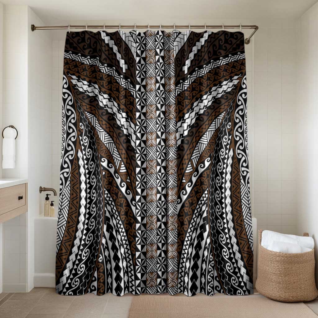 Brown Tongan Polynesian Tribal Bathroom Set - Polynesian Pride