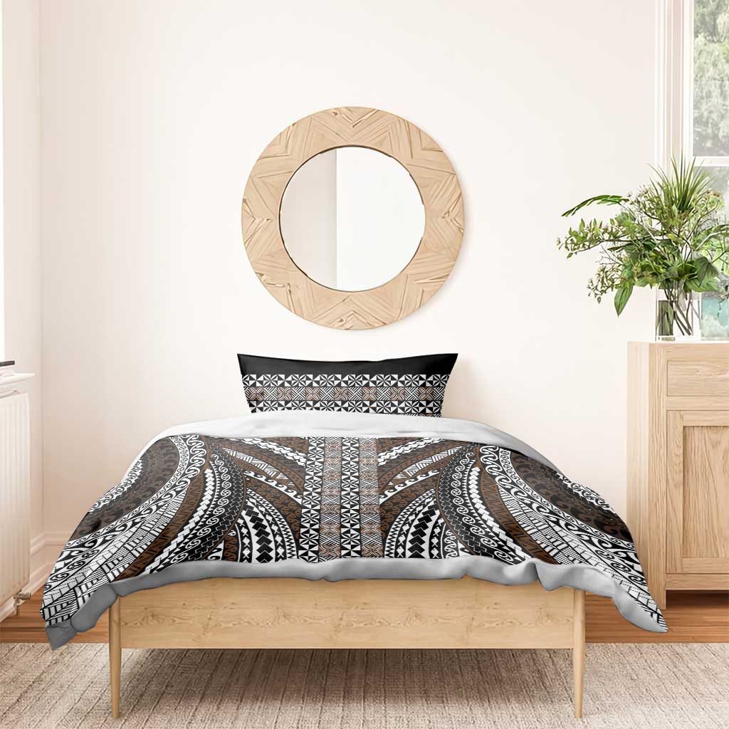 Brown Tongan Polynesian Tribal Bedding Set - Polynesian Pride