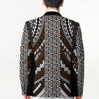 Brown Tongan Polynesian Tribal Blazer - Polynesian Pride