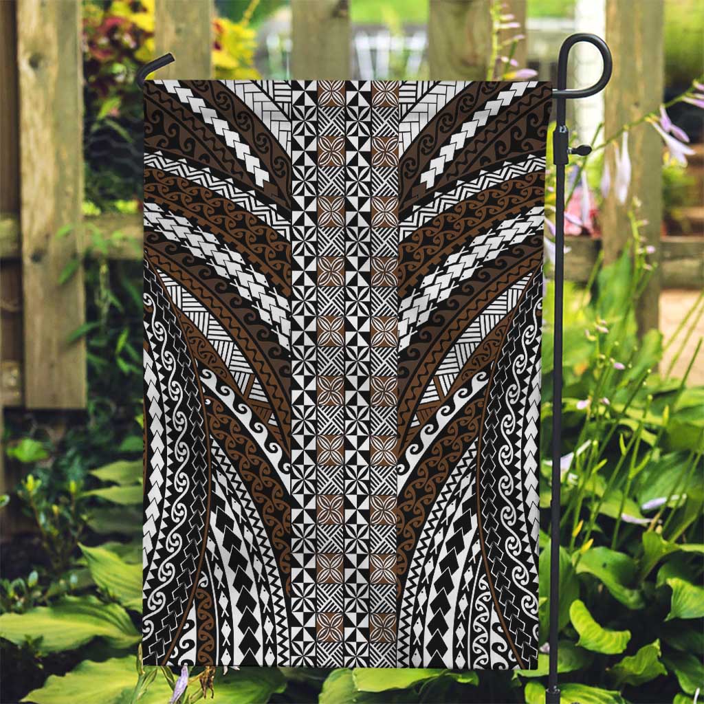 Brown Tongan Polynesian Tribal Garden Flag - Polynesian Pride
