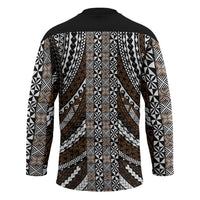 Brown Tongan Polynesian Tribal Hockey Jersey LT9 - Polynesian Pride