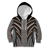 Brown Tongan Polynesian Tribal Kid Hoodie LT9 Hoodie Brown - Polynesian Pride