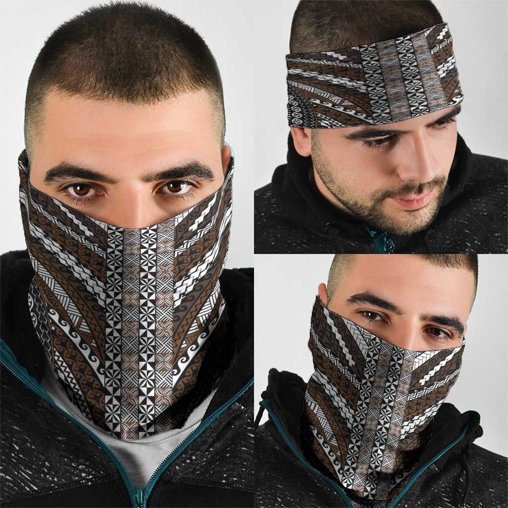 Brown Tongan Polynesian Tribal Neck Gaiter - Polynesian Pride