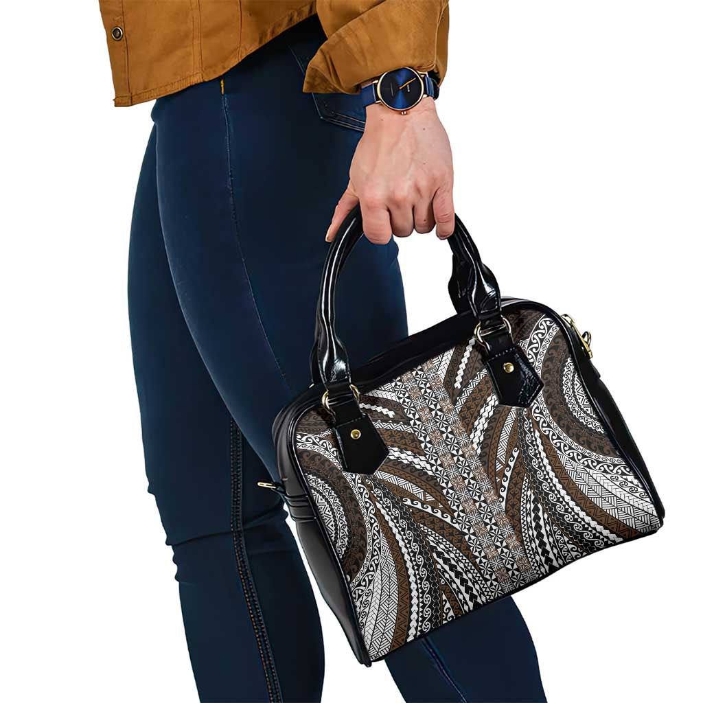 Brown Tongan Polynesian Tribal Shoulder Handbag - Polynesian Pride