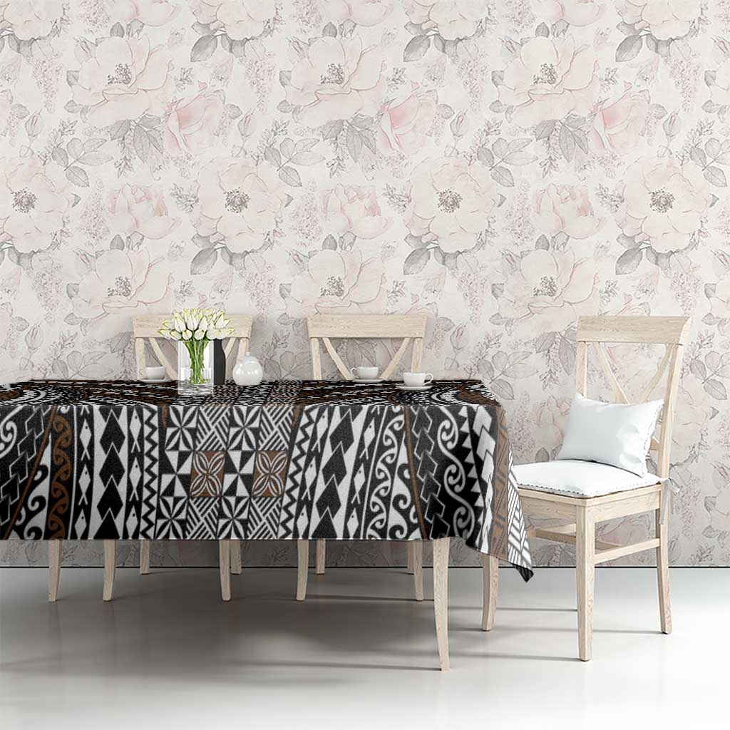 Brown Tongan Polynesian Tribal Tablecloth - Polynesian Pride