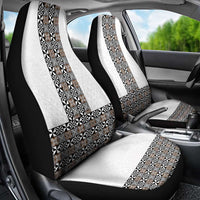 Light Gray Tongan Polynesian Tribal Car Seat Cover LT9 - Polynesian Pride