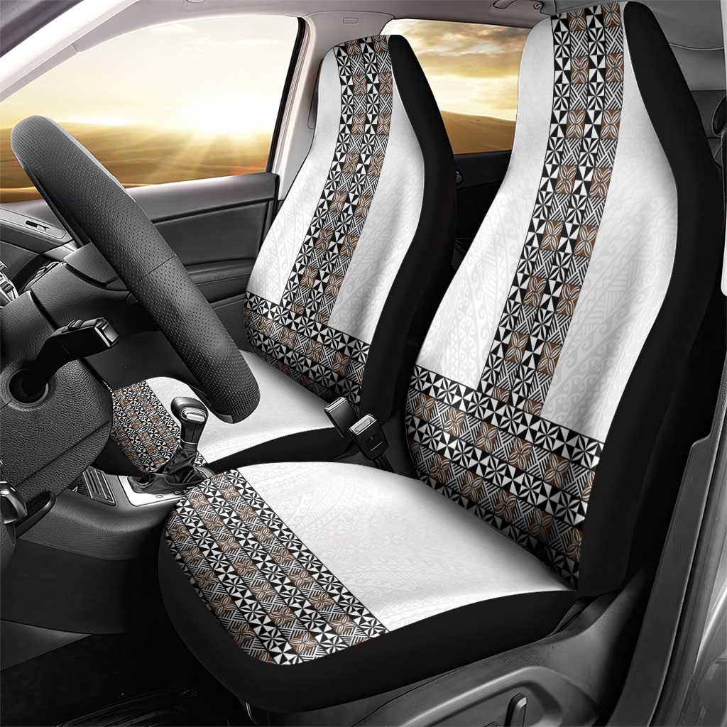Light Gray Tongan Polynesian Tribal Car Seat Cover LT9 - Polynesian Pride