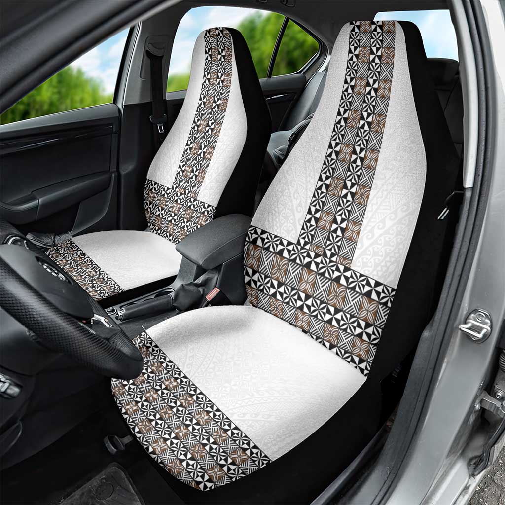 Light Gray Tongan Polynesian Tribal Car Seat Cover LT9 - Polynesian Pride