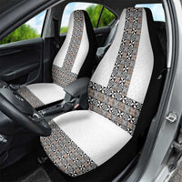 Light Gray Tongan Polynesian Tribal Car Seat Cover LT9 - Polynesian Pride