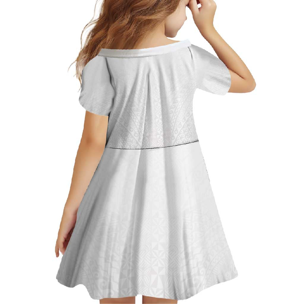 Light Gray Tongan Polynesian Tribal Family Matching Off Shoulder Maxi Dress and Hawaiian Shirt LT9 - Polynesian Pride