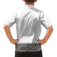 Light Gray Tongan Polynesian Tribal Hawaiian Shirt LT9 - Polynesian Pride