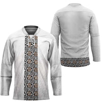 Light Gray Tongan Polynesian Tribal Hockey Jersey - Polynesian Pride